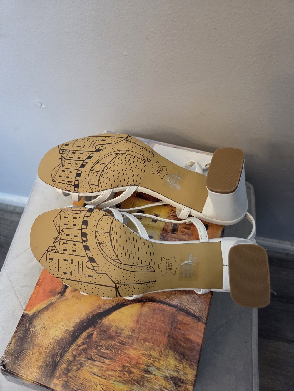 Bella Vita Gret5a White Strappy Slingback Heels, Size 8 NIB - Picture 5 of 6